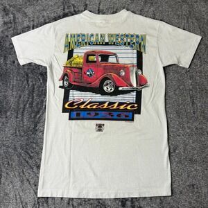 Vintage 90s Motor Classics American Truck T-shirt White Single Stitch Medium